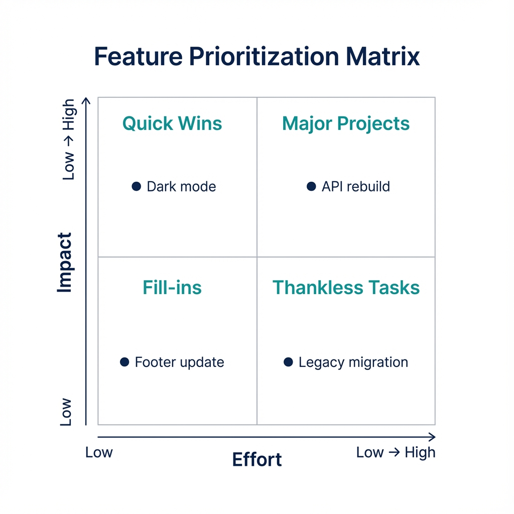 優先級矩陣範例 - 企業風格